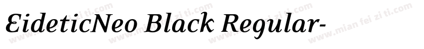 EideticNeo Black Regular字体转换